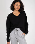 Sloane Cashmere V-Neck Sweaters & Knits One Grey Day   