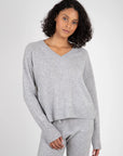 Sloane Cashmere V-Neck Sweaters & Knits One Grey Day   