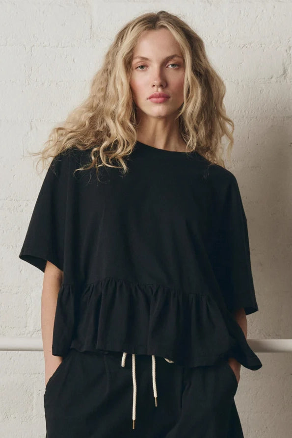 The Oversized Ruffle Peplum Tee – Hill's Dry Goods