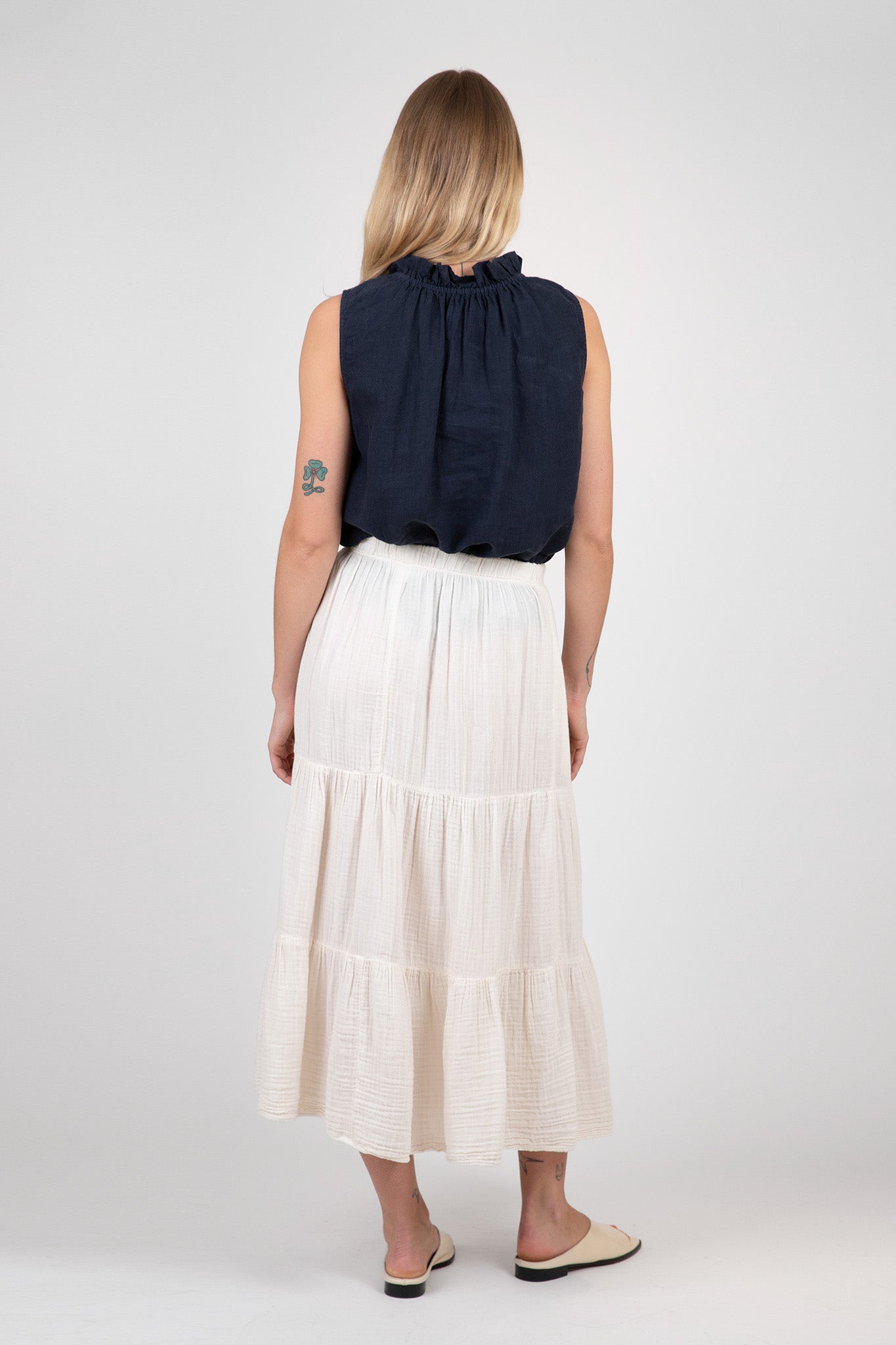 Danielle Cotton Gauze Tiered Skirt Skirts & Dresses Velvet   