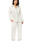 Classic White Luxe Pima Pajama Set Sleepwear The Cat's Pajamas   