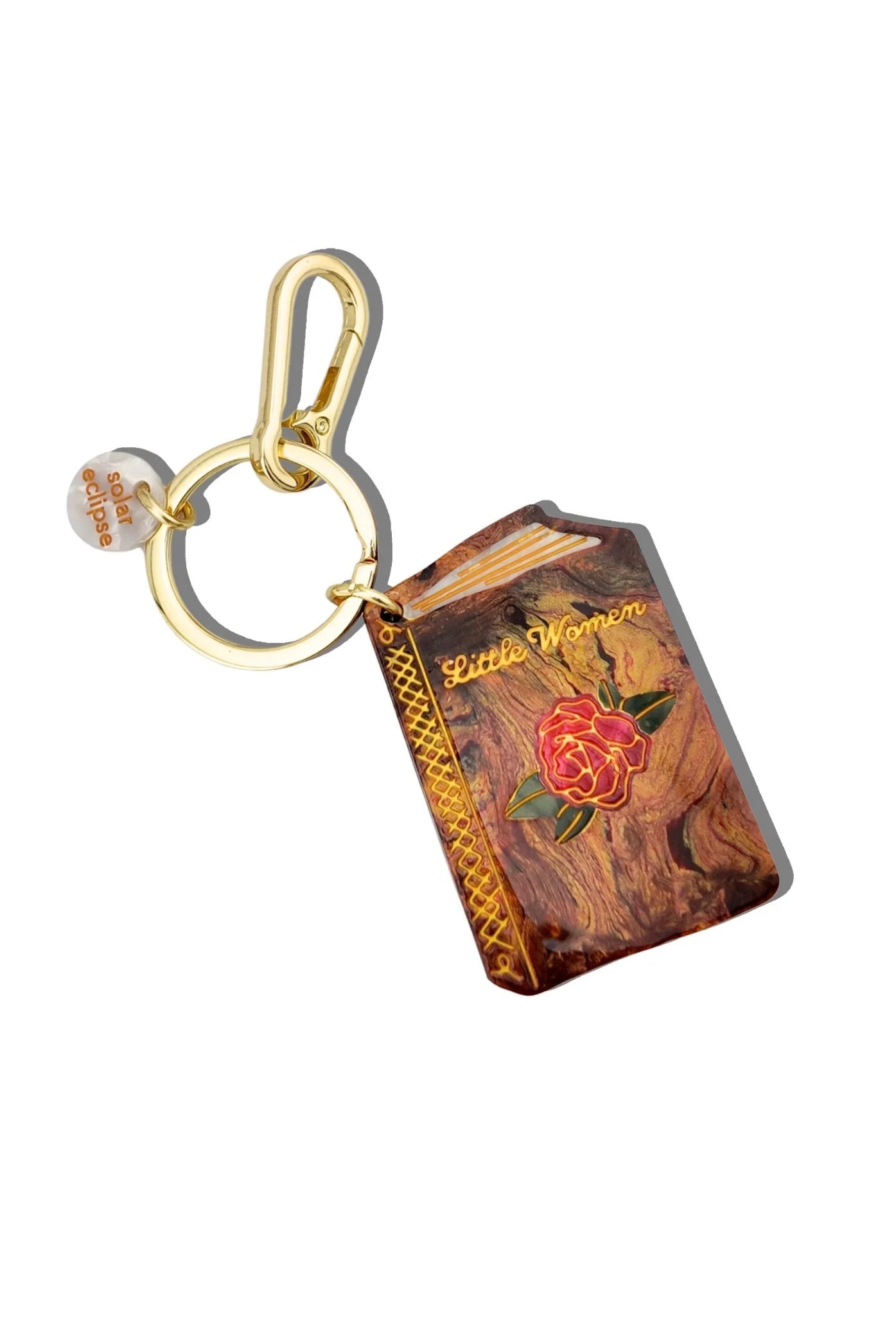 Hand-painted Little Women Book Bag Charm + Keychain Accessories Solar Eclipse