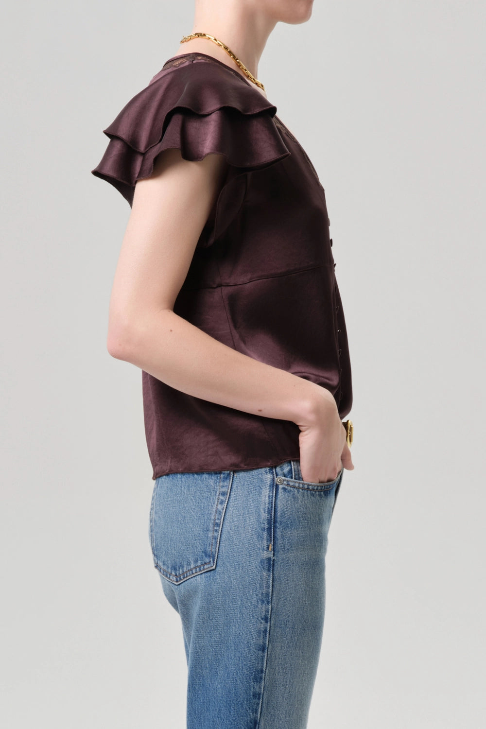 Lola Flutter Lace Sleeve Top Shirts & Tops Citizens of Humanity