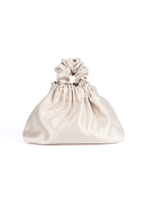    A-Bronze-Age-Halo-Scrunchie-Bag-Champagne