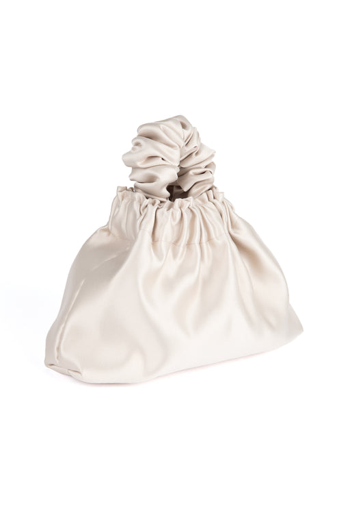    A-Bronze-Age-Halo-Scrunchie-Bag-Champagne