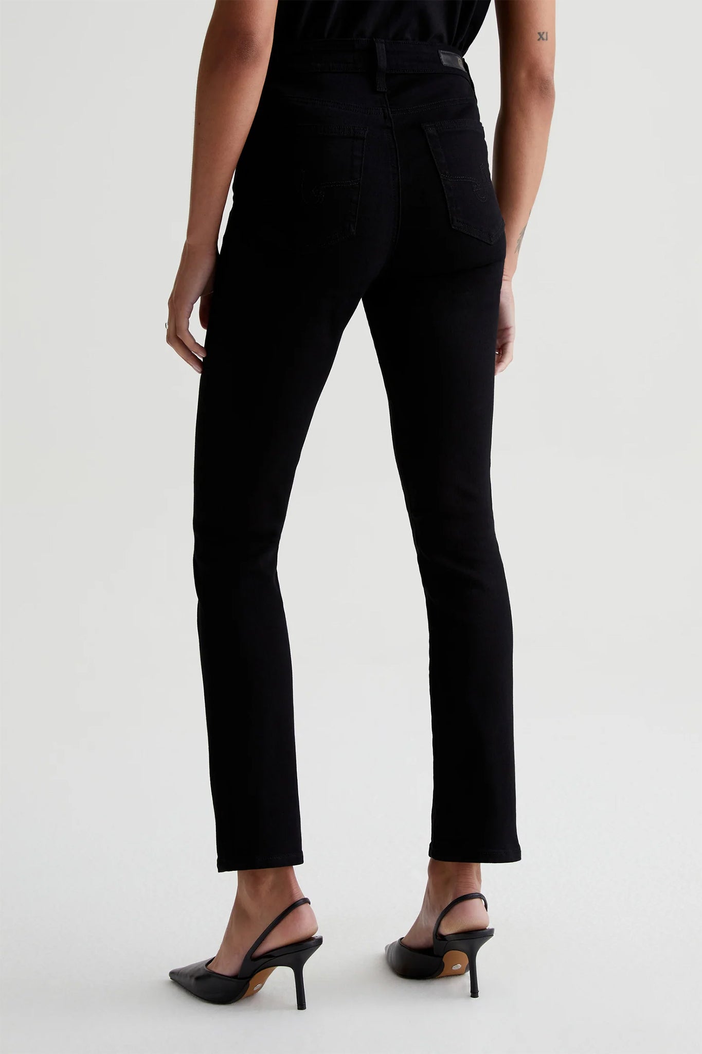 Mari High-Rise Slim Straight Pants AG   