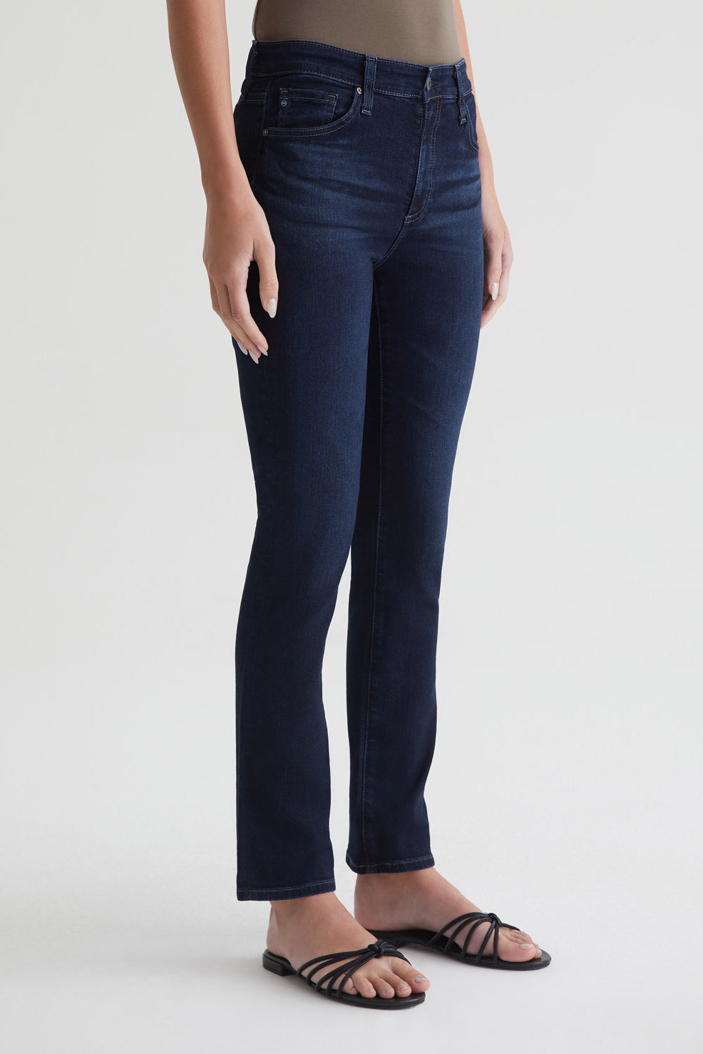 Mari High-Rise Slim Straight Pants AG   