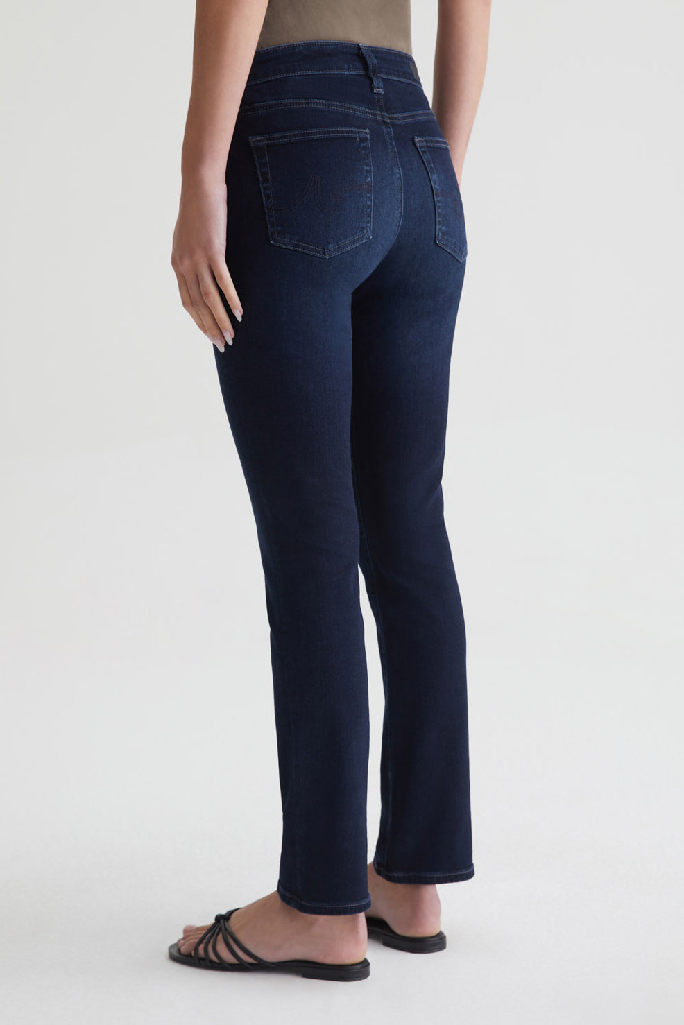 Mari High-Rise Slim Straight Pants AG Jeans   
