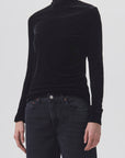 AGOLDE-Pascale-Velvet-Turtleneck-Black