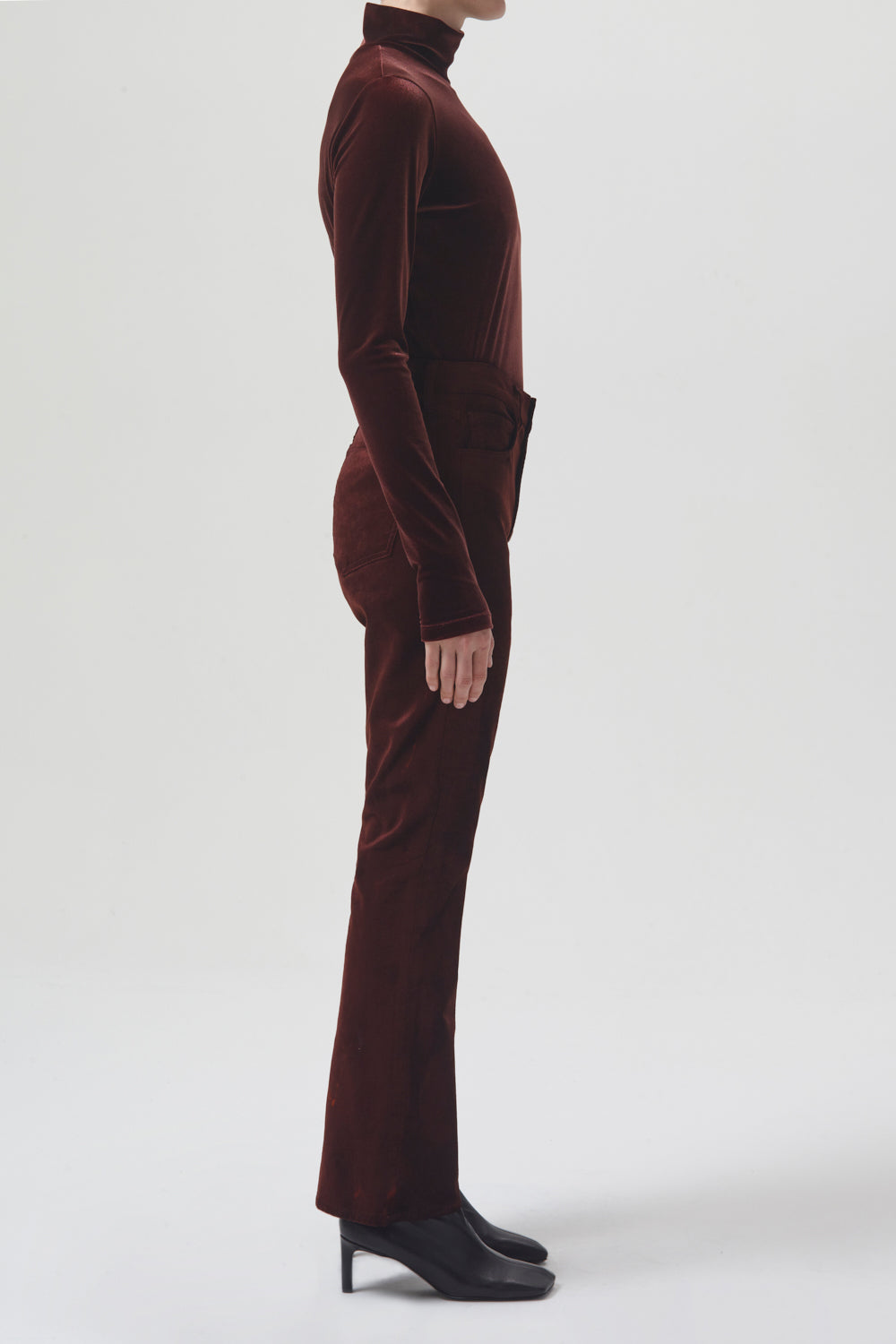 Pascale Velvet Turtleneck Tops Agolde   