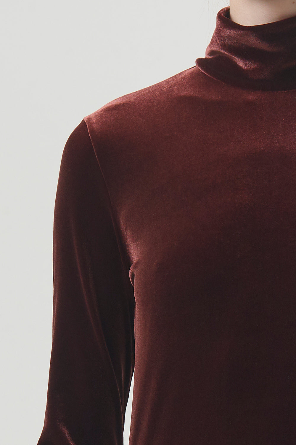 Pascale Velvet Turtleneck Tops Agolde   