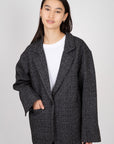    Apiece-Apart-Oversized-Blazer-Plaid-Black