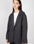    Apiece-Apart-Oversized-Blazer-Plaid-Black