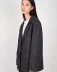    Apiece-Apart-Oversized-Blazer-Plaid-Black