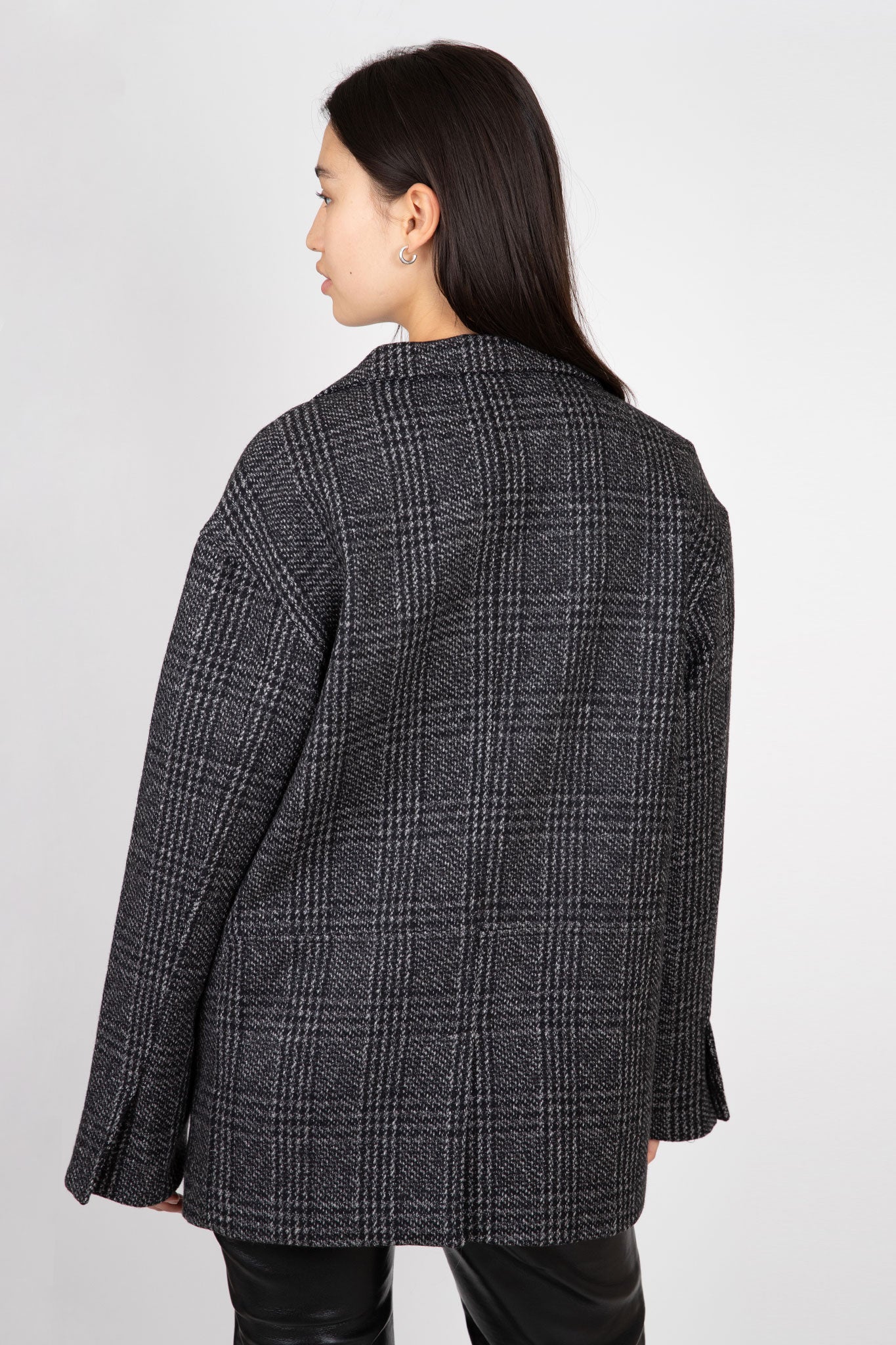    Apiece-Apart-Oversized-Blazer-Plaid-Black