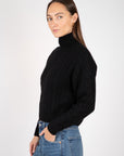   Autumn-Cashmere-Cropped-Cable-Mockneck-Ebony