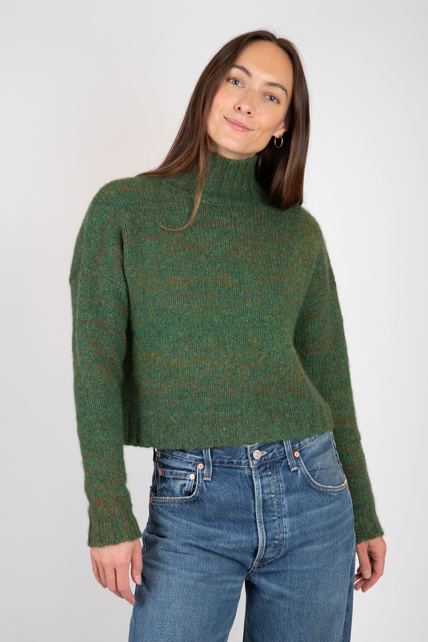 Cropped Chunky Mock Neck Sweater Sweaters & Knits Autumn Cashmere   