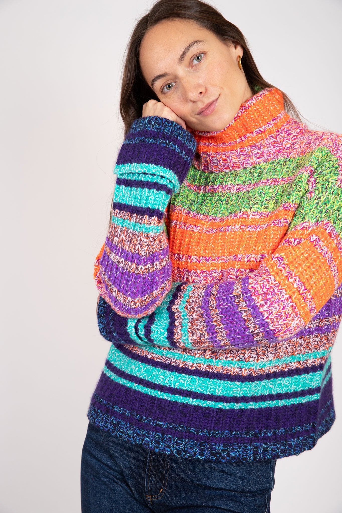    Autumn-Cashmere-Gradient-Marled-Cowl-Neck-Sweater-Bright-Combo