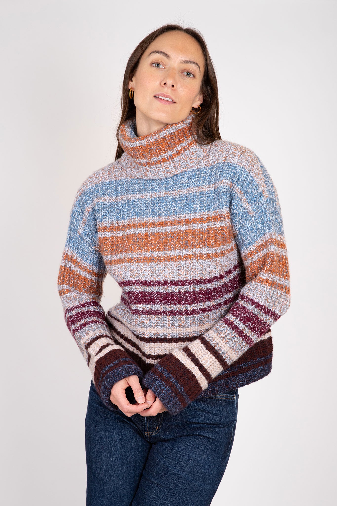    Autumn-Cashmere-Gradient-Marled-Cowl-Neck-Sweater-Navy-Combo