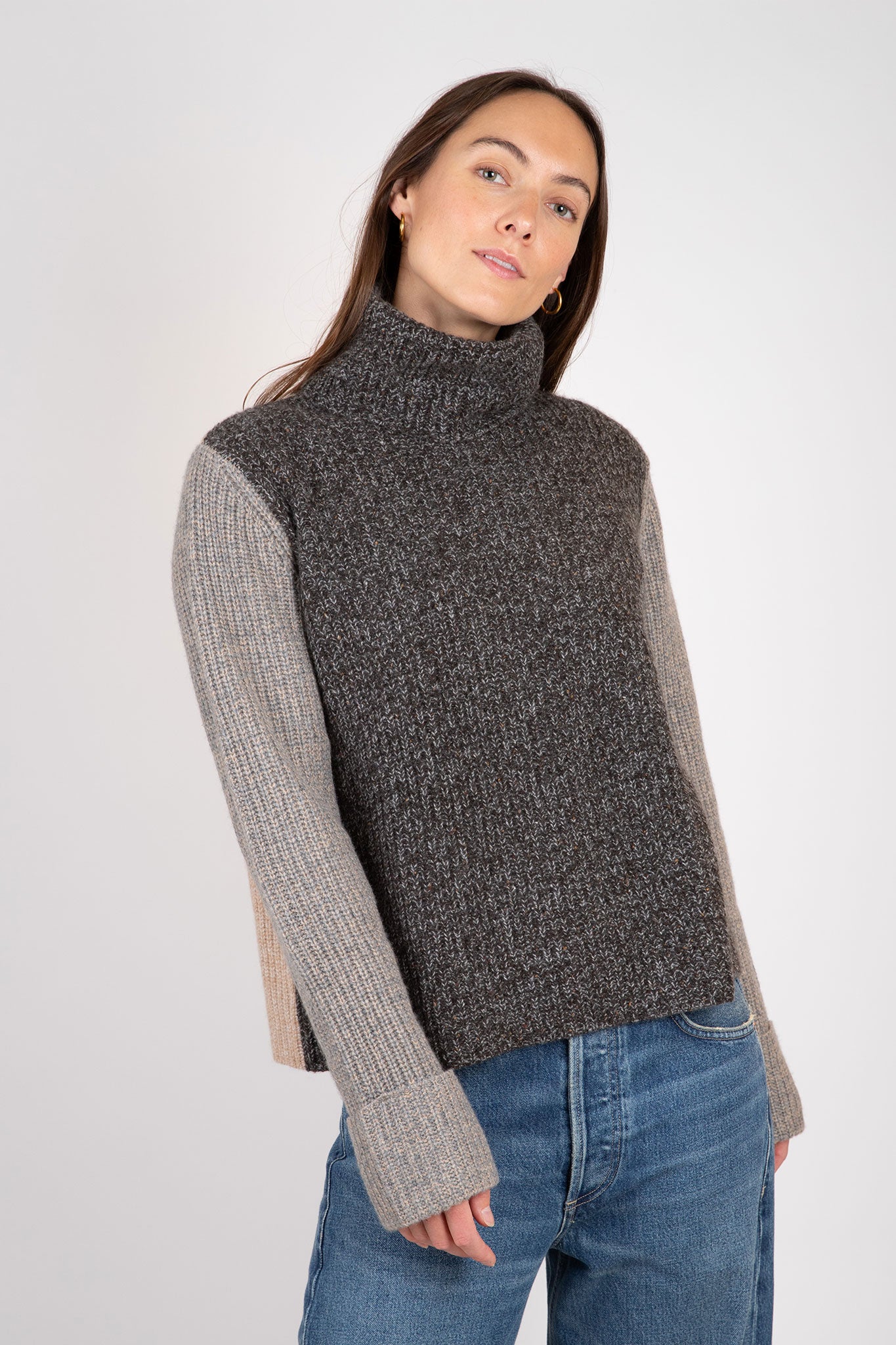 Autumn-Cashmere-Tweed-Color-Block-Turtleneck-Fatigue-Cement