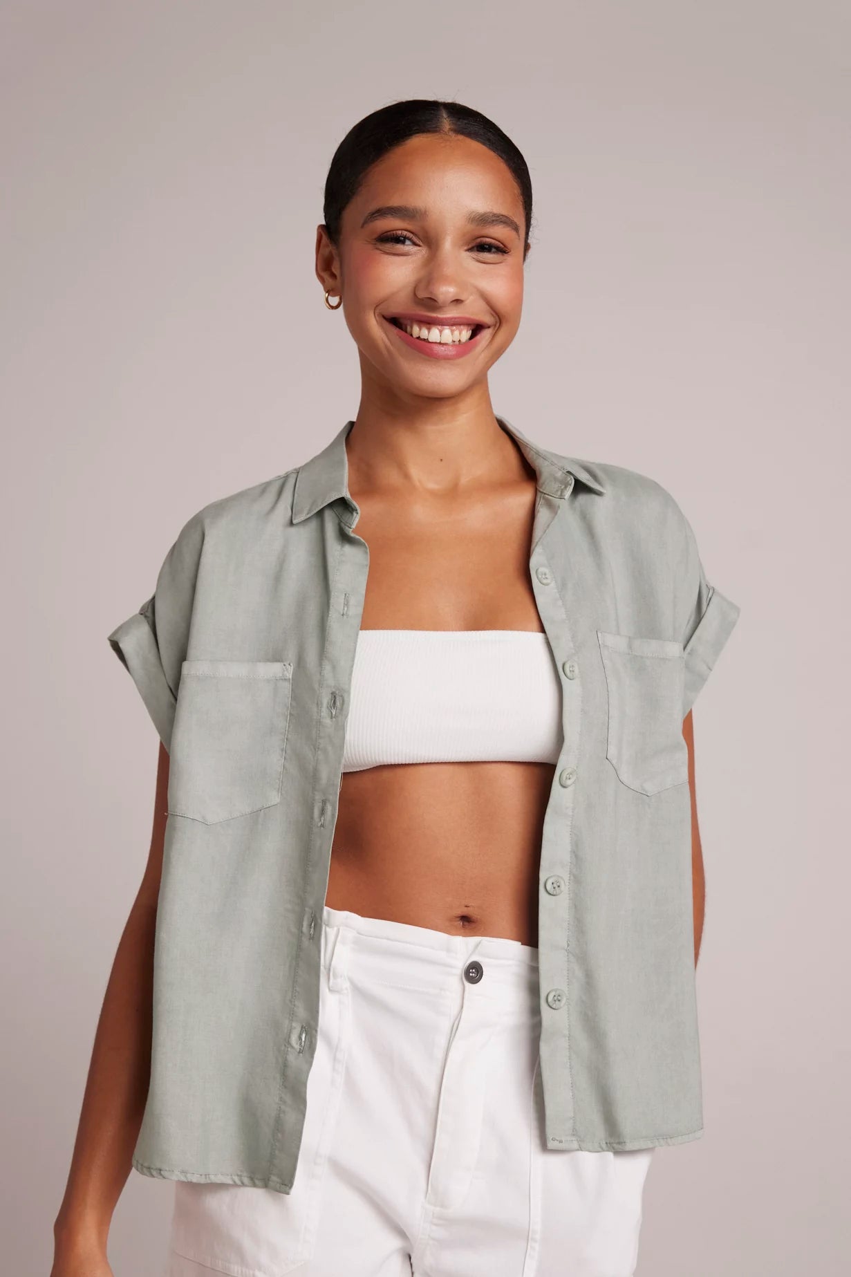 Two Pocket Short Sleeve Shirt Tops Bella Dahl   