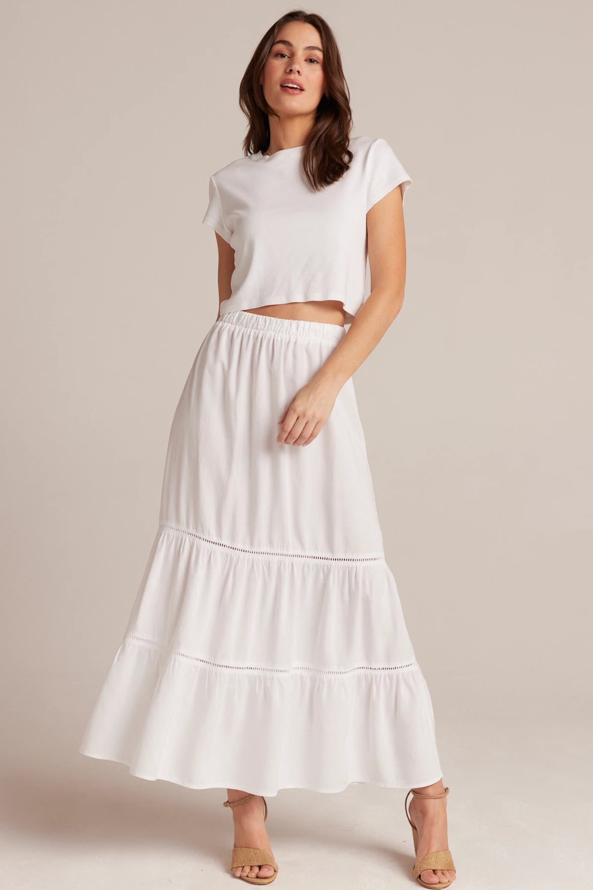 Ladder Trim Tiered Maxi Skirt Skirts Bella Dahl   