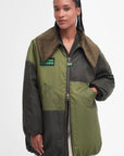 Barbour-GANNI-Bomber-Wax-Jacket-Archive-Olive-Golden-Khaki-Classic