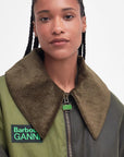 Barbour-GANNI-Bomber-Wax-Jacket-Archive-Olive-Golden-Khaki-Classic