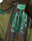 Barbour-GANNI-Bomber-Wax-Jacket-Archive-Olive-Golden-Khaki-Classic