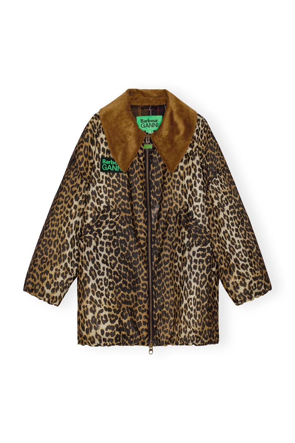 Barbour-GANNI-Bomber-Wax-Jacket-Leopard