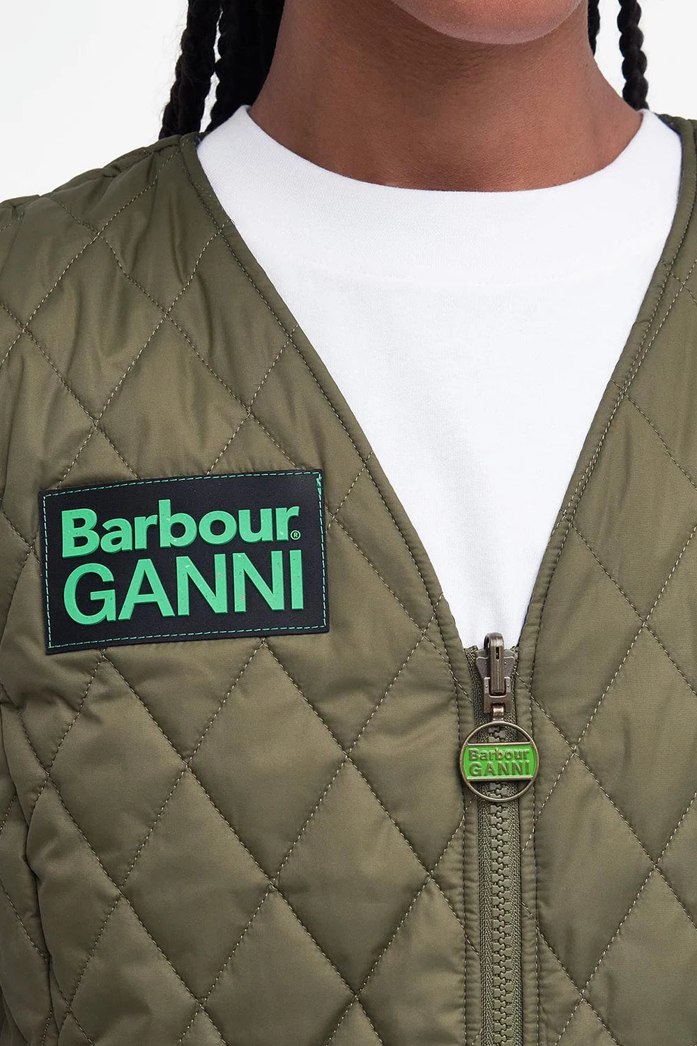    Barbour-GANNI-Reversible-Betty-Liner-Fern-Classic