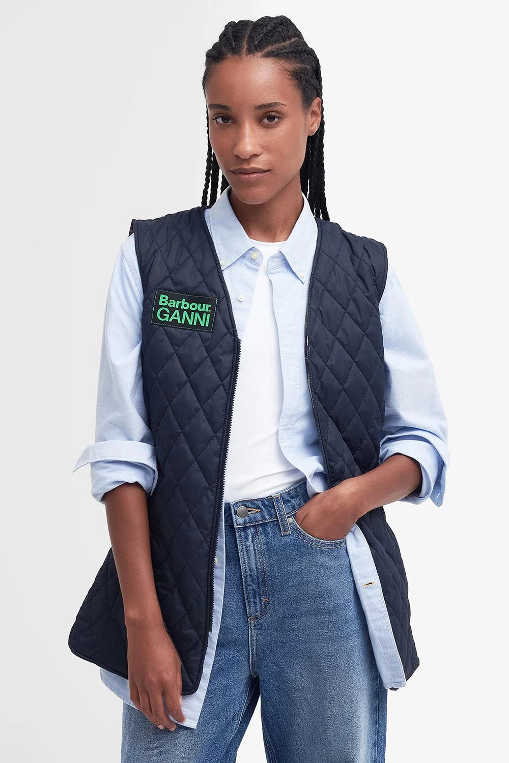 Barbour-GANNI-Reversible-Betty-Liner-Navy-Classic