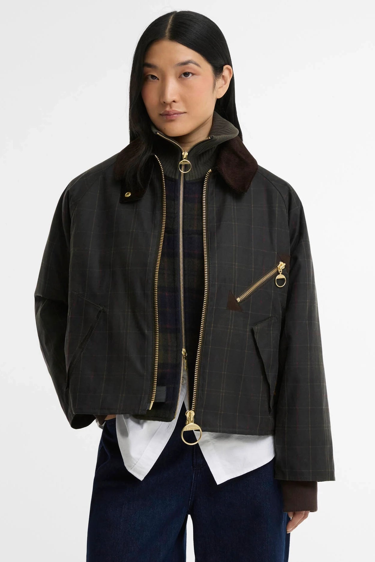 Arlene Checked Waxed Jacket Jackets & Coats Barbour