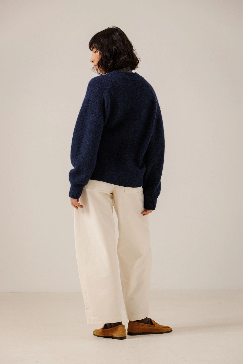 Boxy Alpaca V-Neck Sweaters &amp; Knits Bare Knitwear