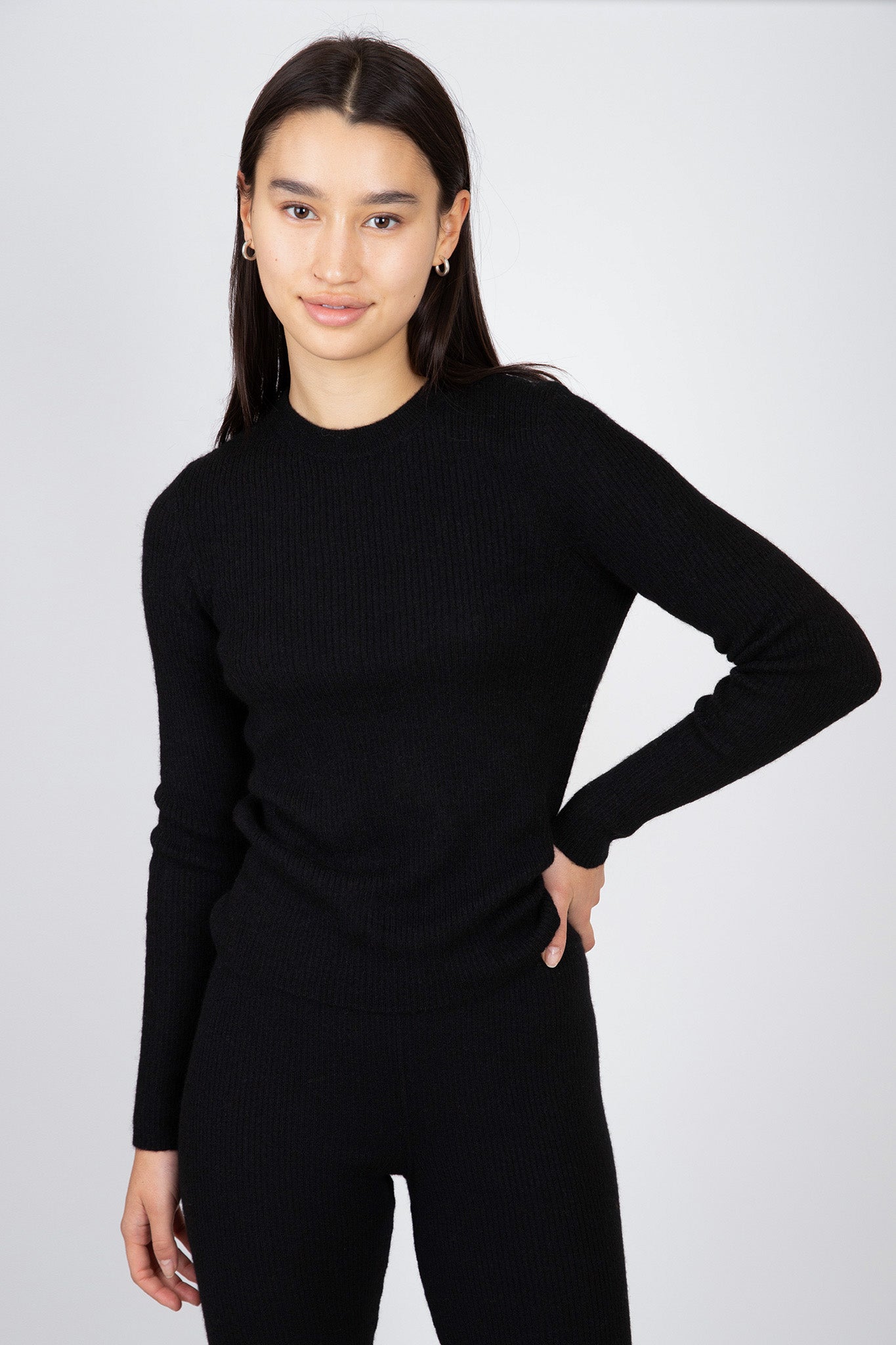 Bare-Knitwear-Marin-Rib-Top-Classic-Black