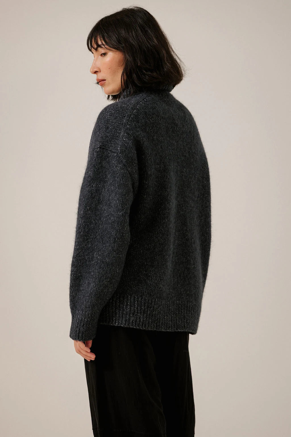 Alpaca Oversized Turtleneck Sweater