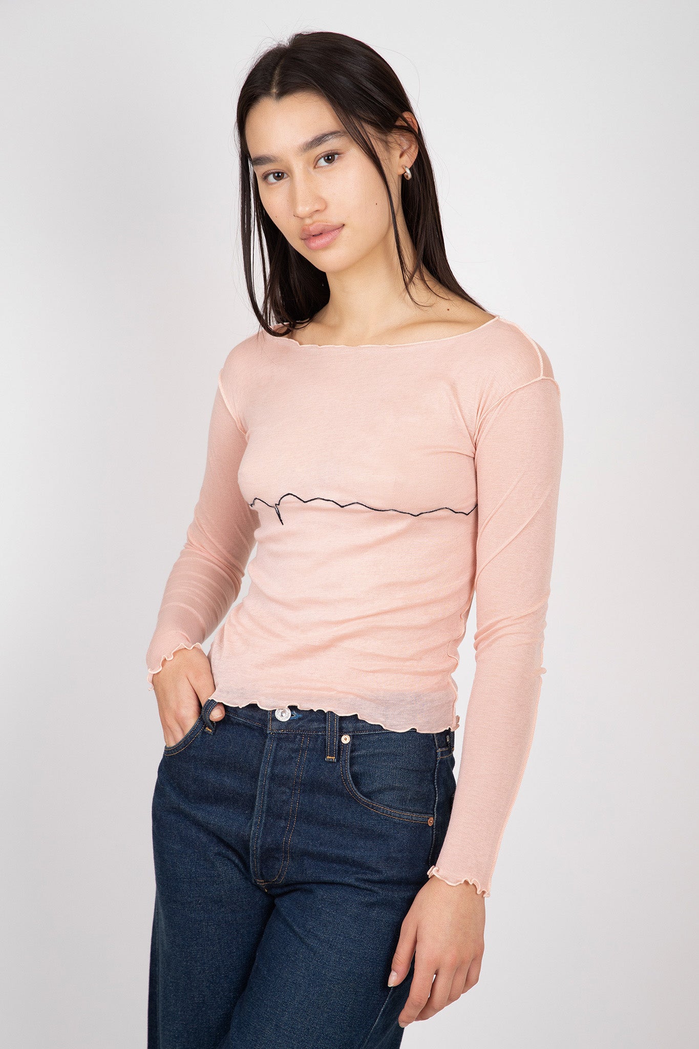    Baserange-Tabbys-Star-Long-Sleeve-Buio-Pink