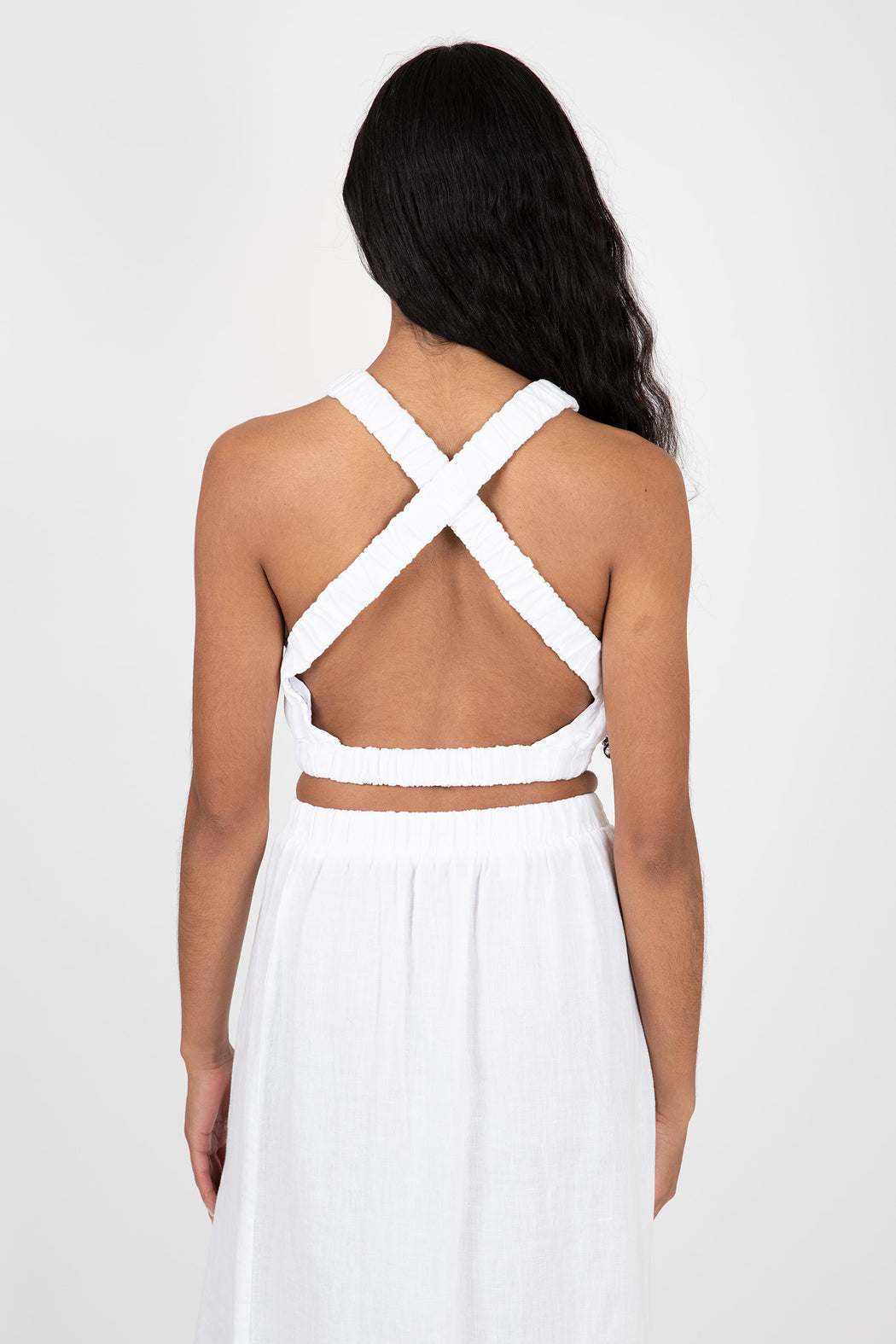   Bella-Dahl-Cross-Back-Linen-Top-White