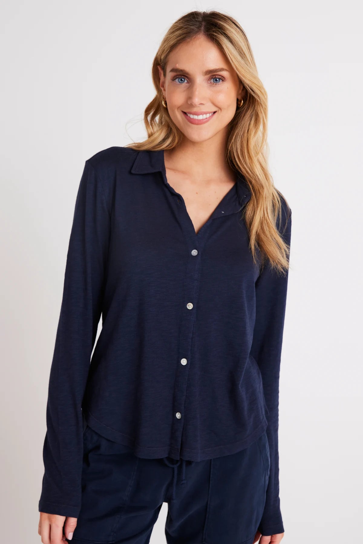 Long Sleeve Knit Button Down Tops Bella Dahl   
