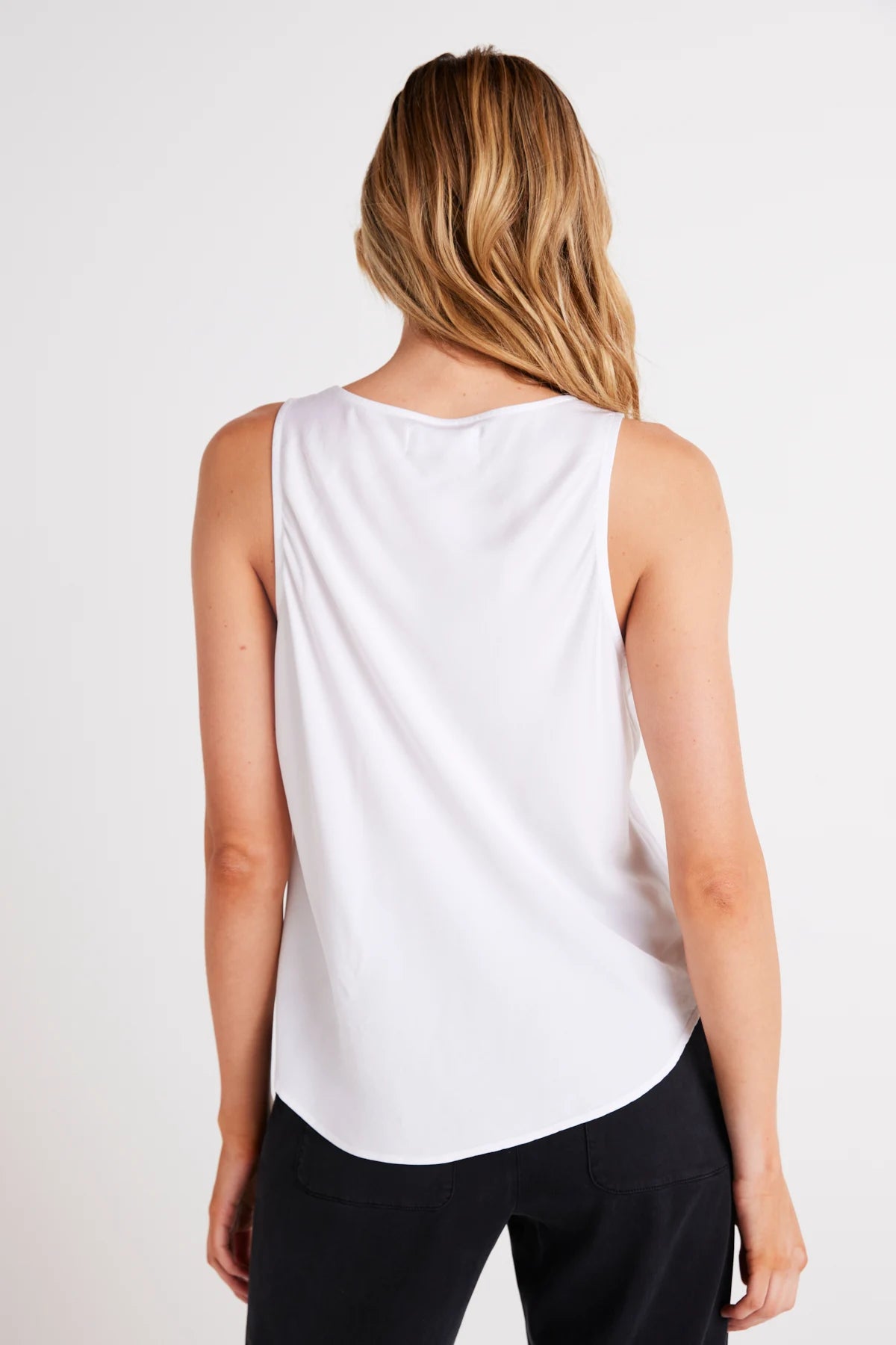Satin Scoop Neck Tank  Tops Bella Dahl   