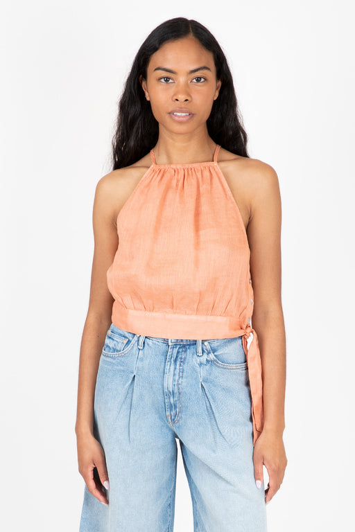 Bella-Dahl-Side-Tie-Button-Halter-Top-Coral-Clay