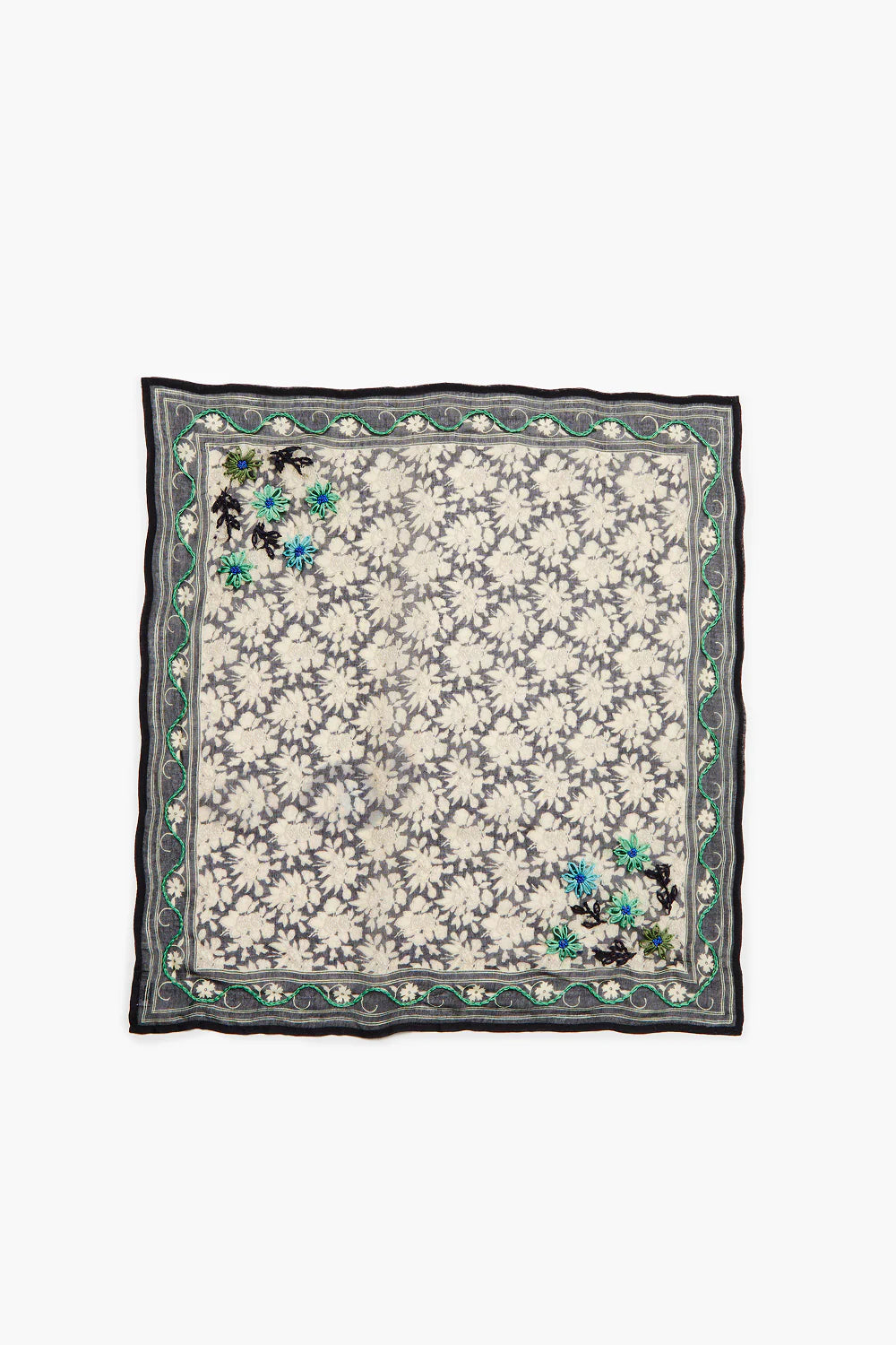 Embroidered Floral Bandana Accessories Chan Luu