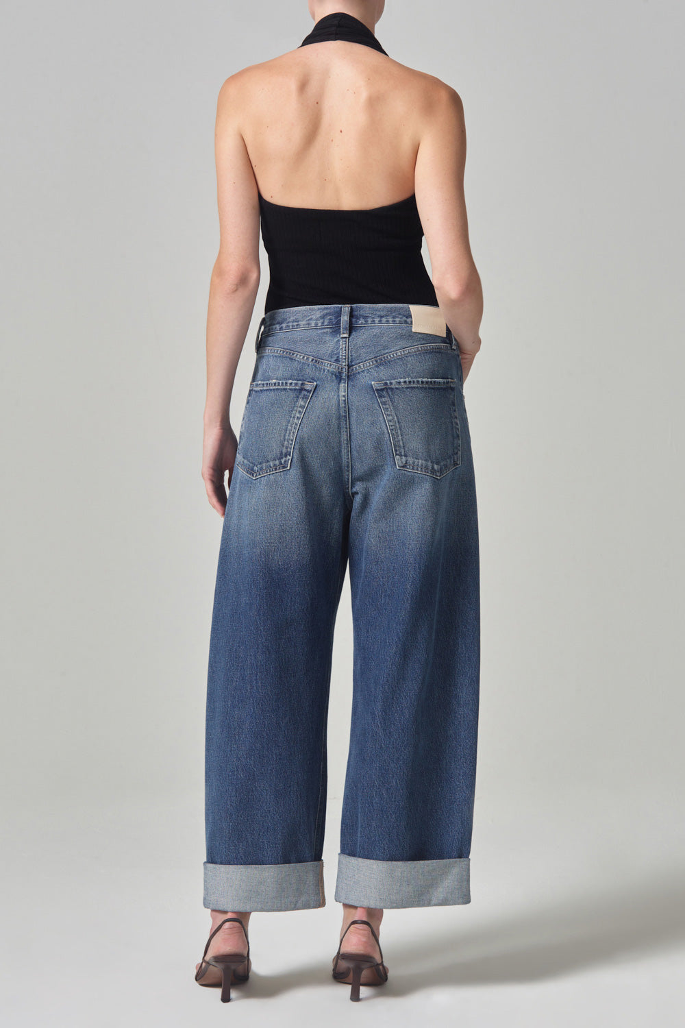 Ayla Baggy Cuffed Crop in Brielle Citizens of Humanity Jeans