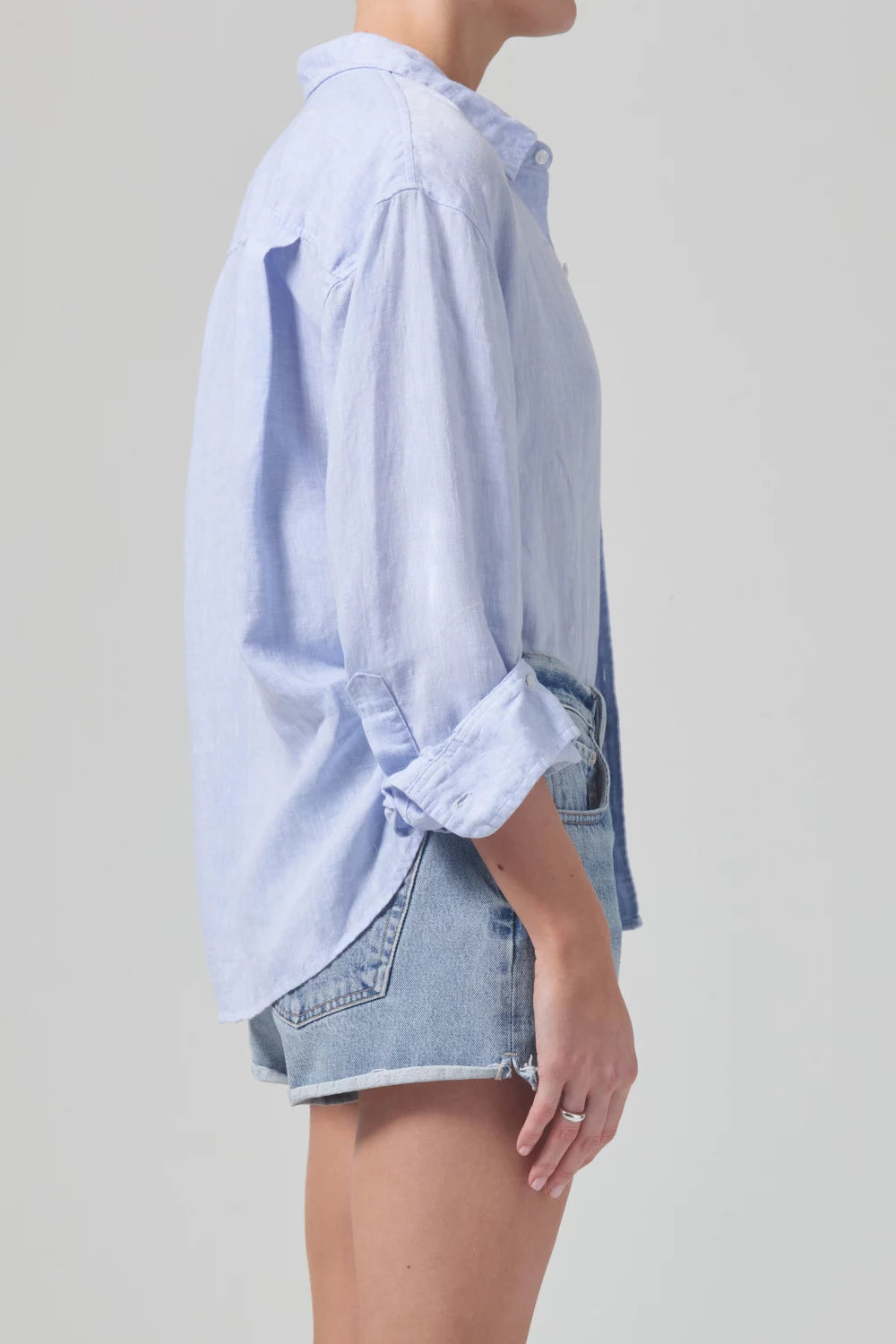 Kayla Shrunken Linen Shirt Tops Citizens of Humanity   