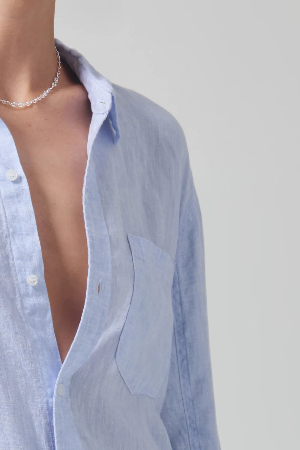Kayla Shrunken Linen Shirt Tops Citizens of Humanity   