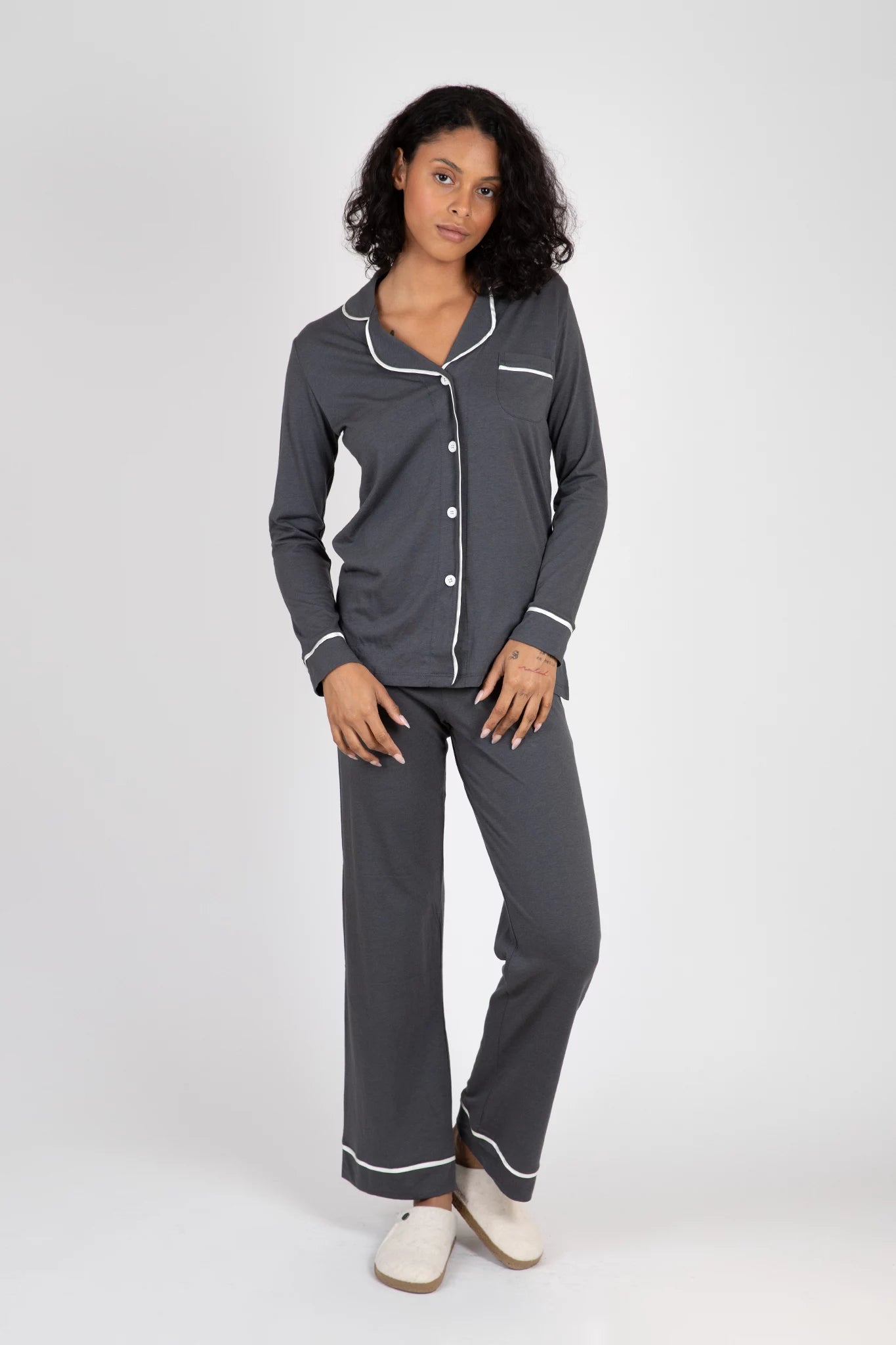 Bella Long Sleeve Top &amp; Pant Pajama Set Sleepwear Cosabella   