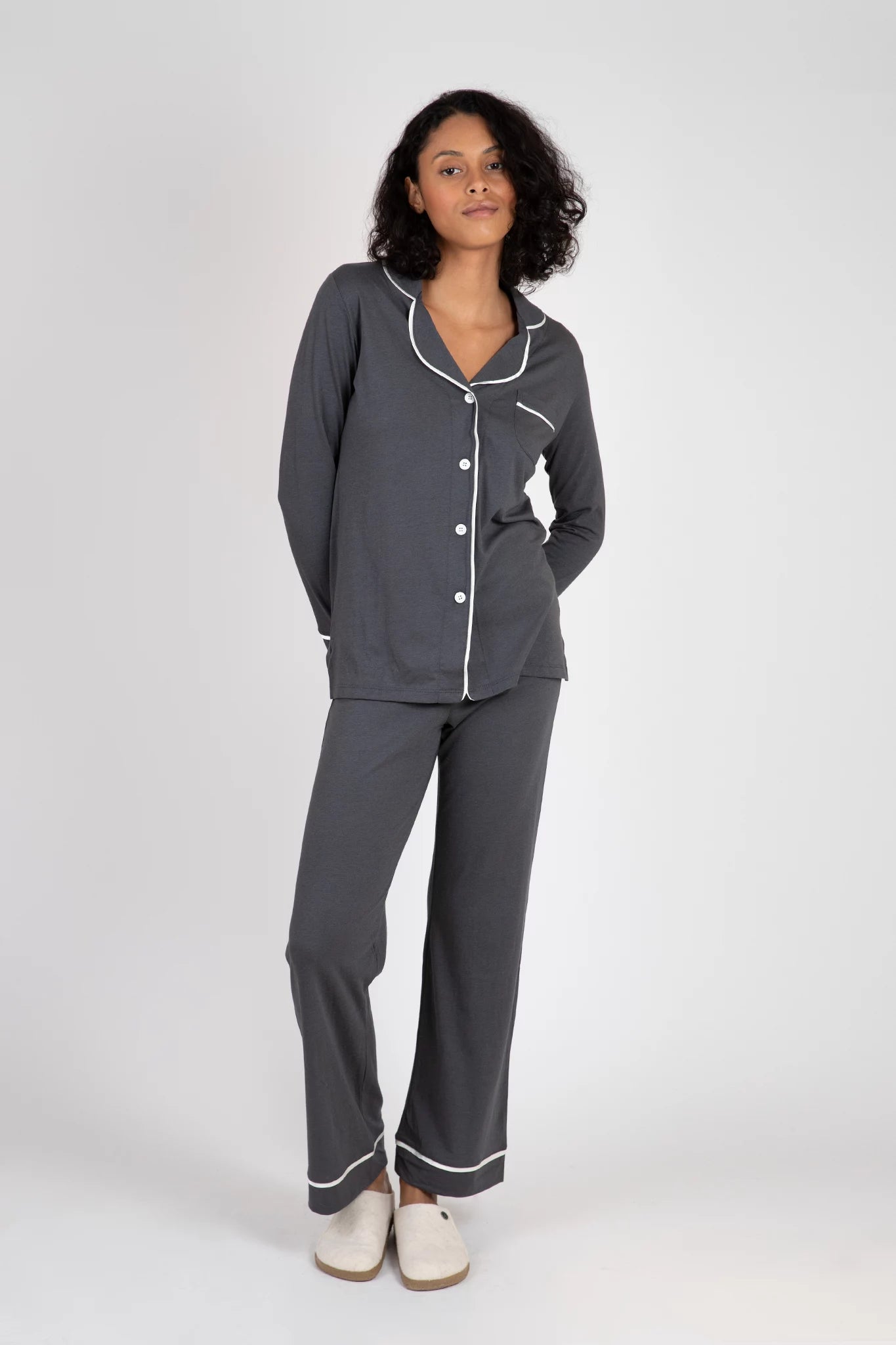 Bella Long Sleeve Top &amp; Pant Pajama Set Sleepwear Cosabella   