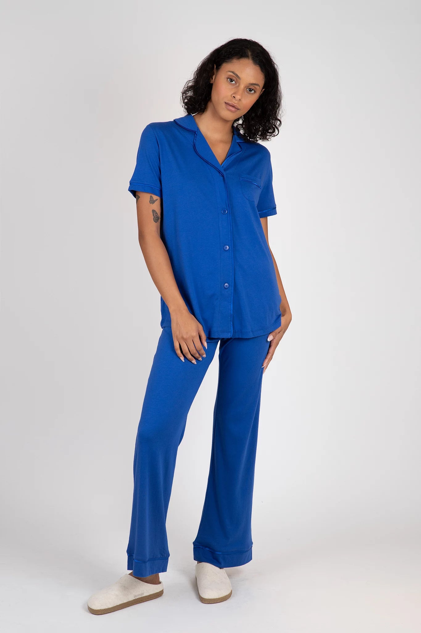 Bella Short Sleeve Top &amp; Pant Pajama Set Sleepwear Cosabella   