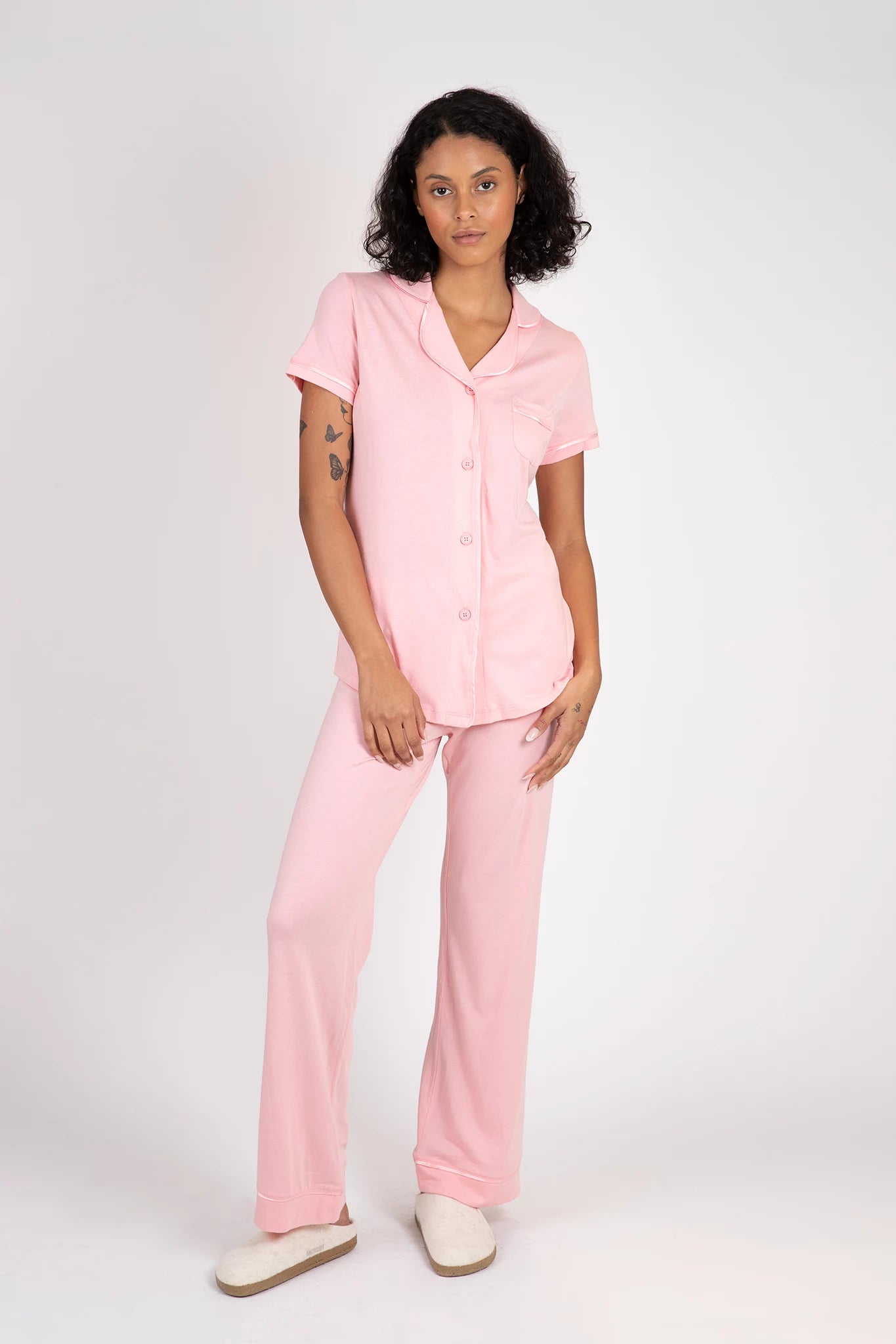 Bella Short Sleeve Top &amp; Pant Pajama Set Sleepwear Cosabella   