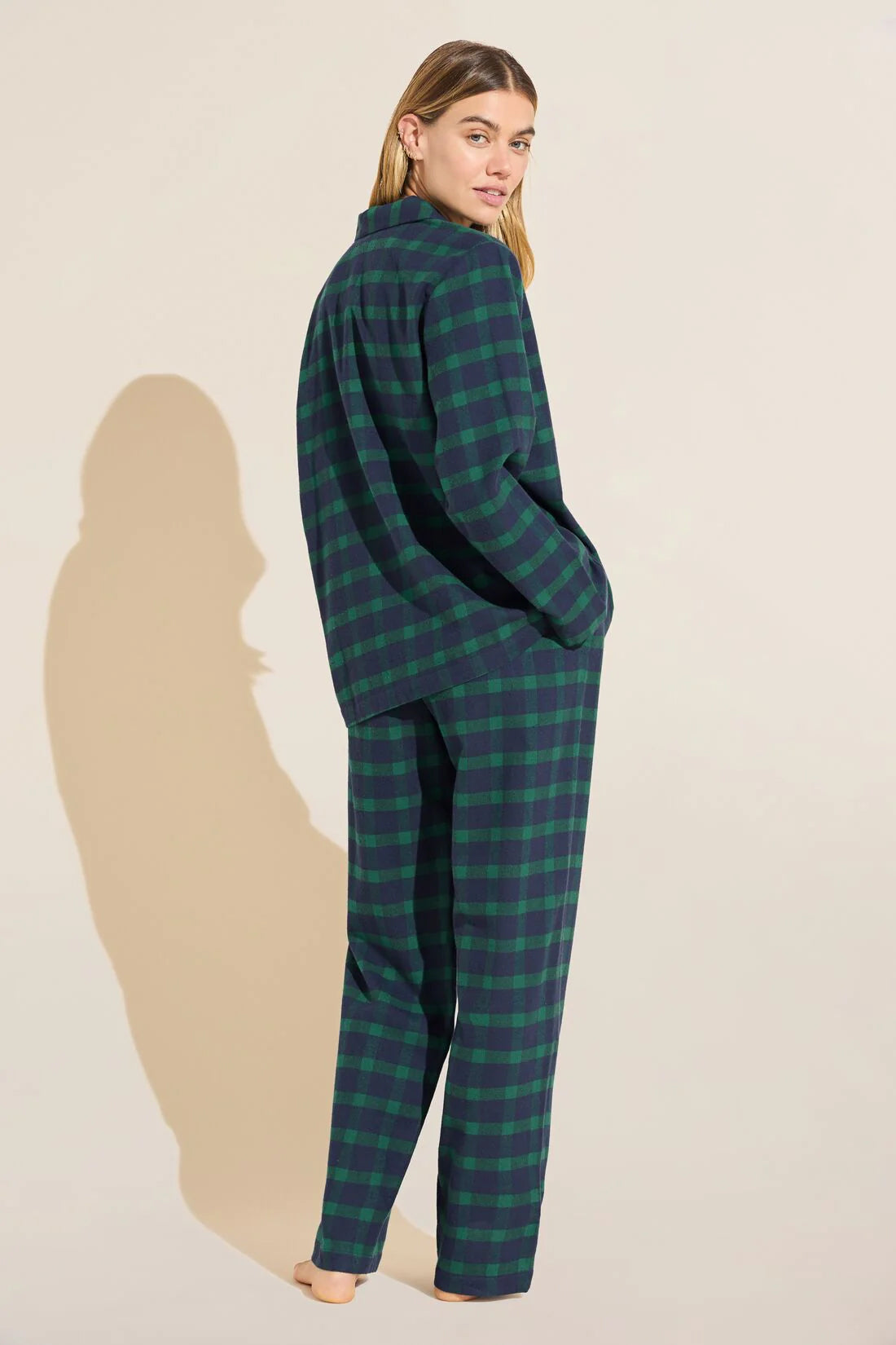 Eberjey-Flannel-Long-PJ-Set-Windowpane-Plaid-True-Navy